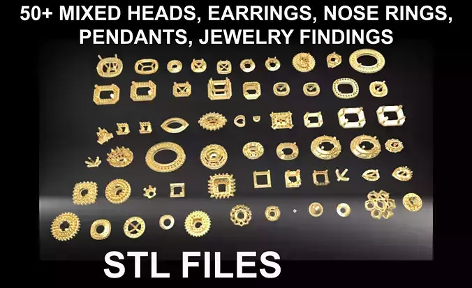 Various Heads Findings Earrings nose rings different styles