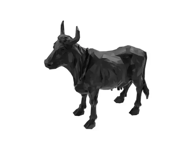 Cow Animal Low Poly