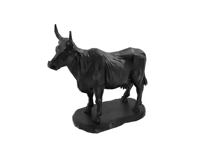 Cow Animal Low Poly