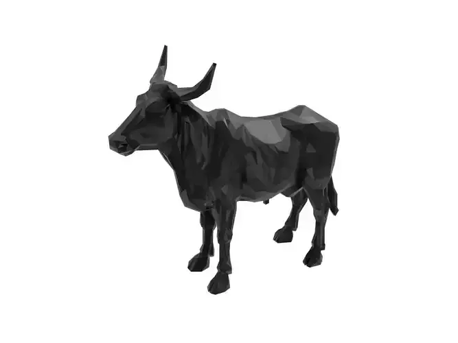 Cow Animal Low Poly