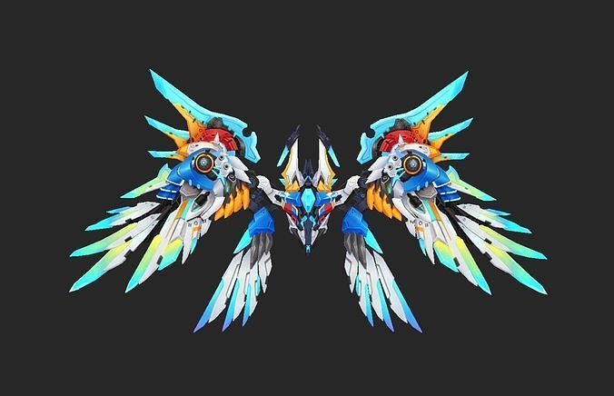 Wing 066 Low-poly 3D model