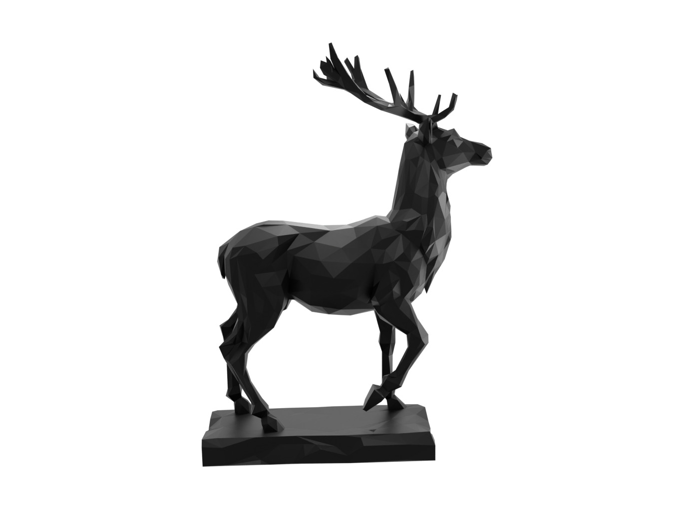 Deer Animal Low Poly 3D print model_2