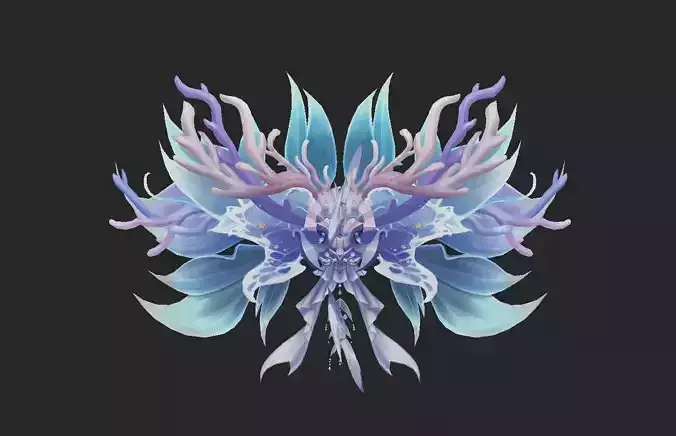 Wing 064 Low-poly 3D model