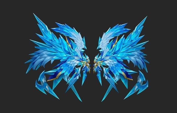 Wing 058 Low-poly 3D model