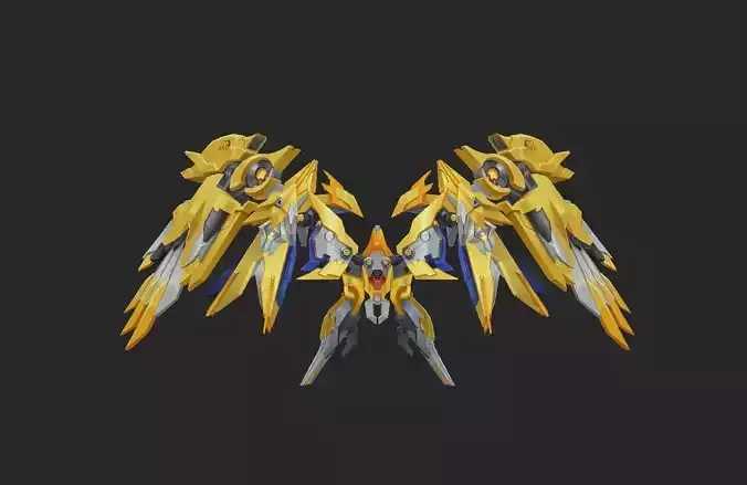 Wing 057 Low-poly 3D model