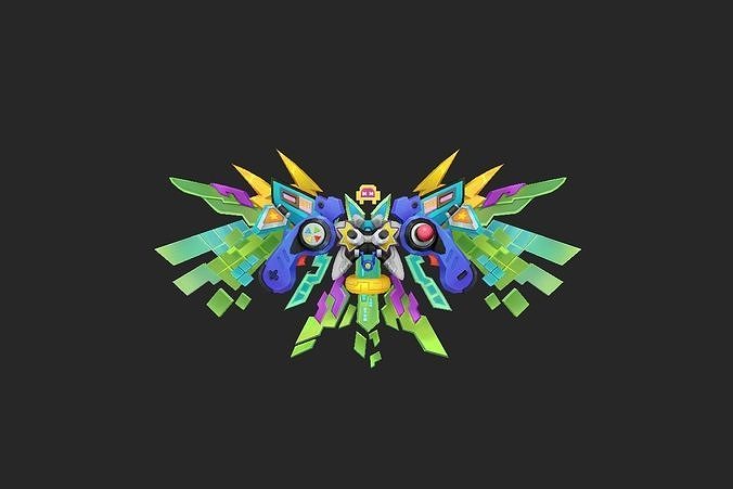 Wing 048 Low-poly 3D model