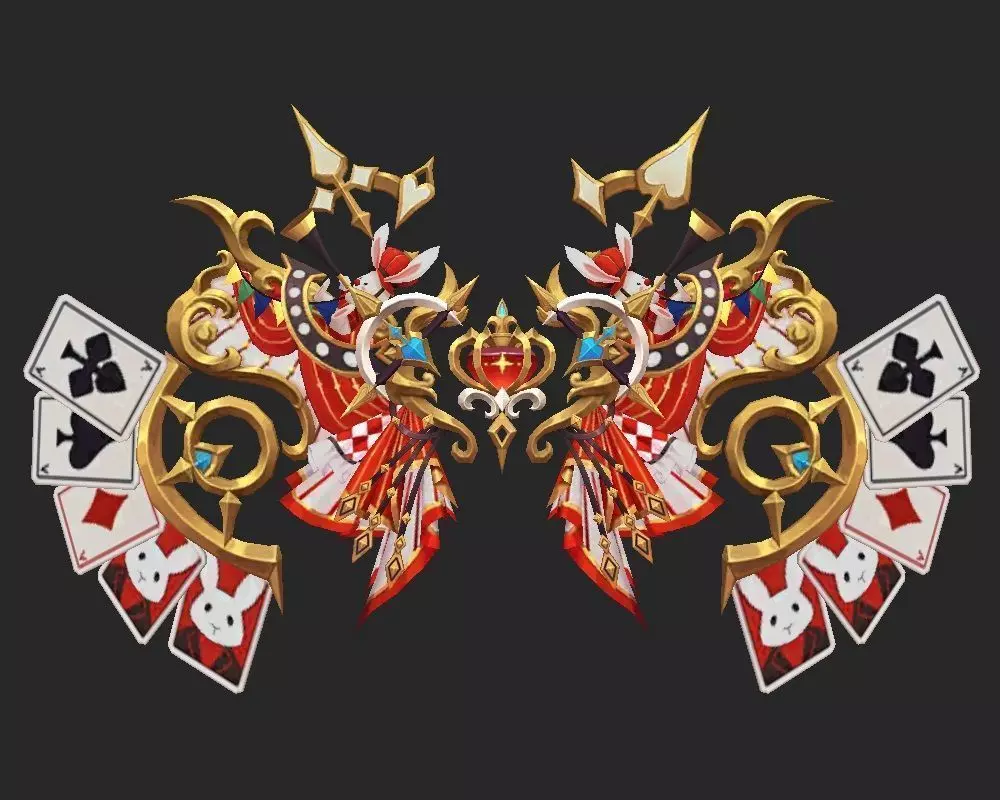 Wing 043 Low-poly 3D model_0