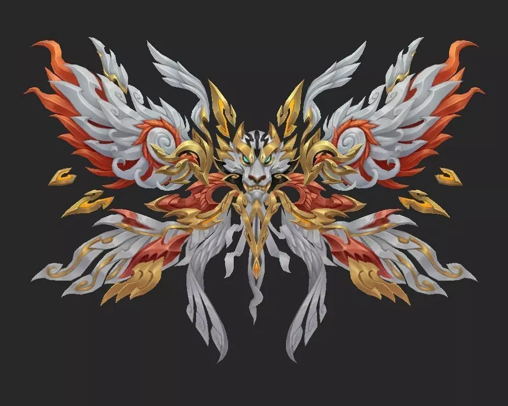 Wing 041 Low-poly 3D model_0