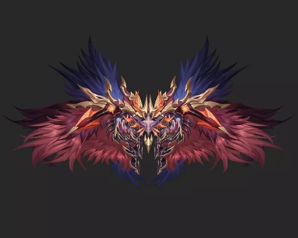 Wing 039 Low-poly 3D model_0