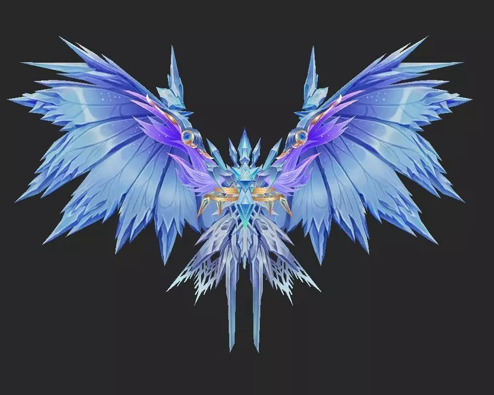Wing 038 Low-poly 3D model_0