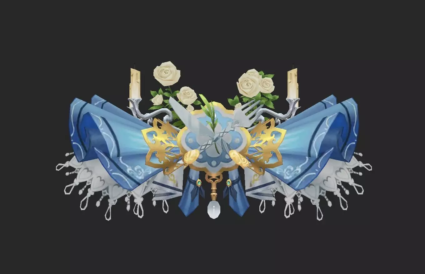 Wing 037 Low-poly 3D model_0