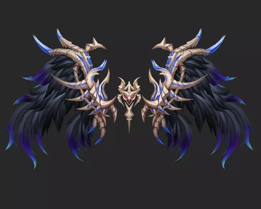 Wing 030 Low-poly 3D model_0