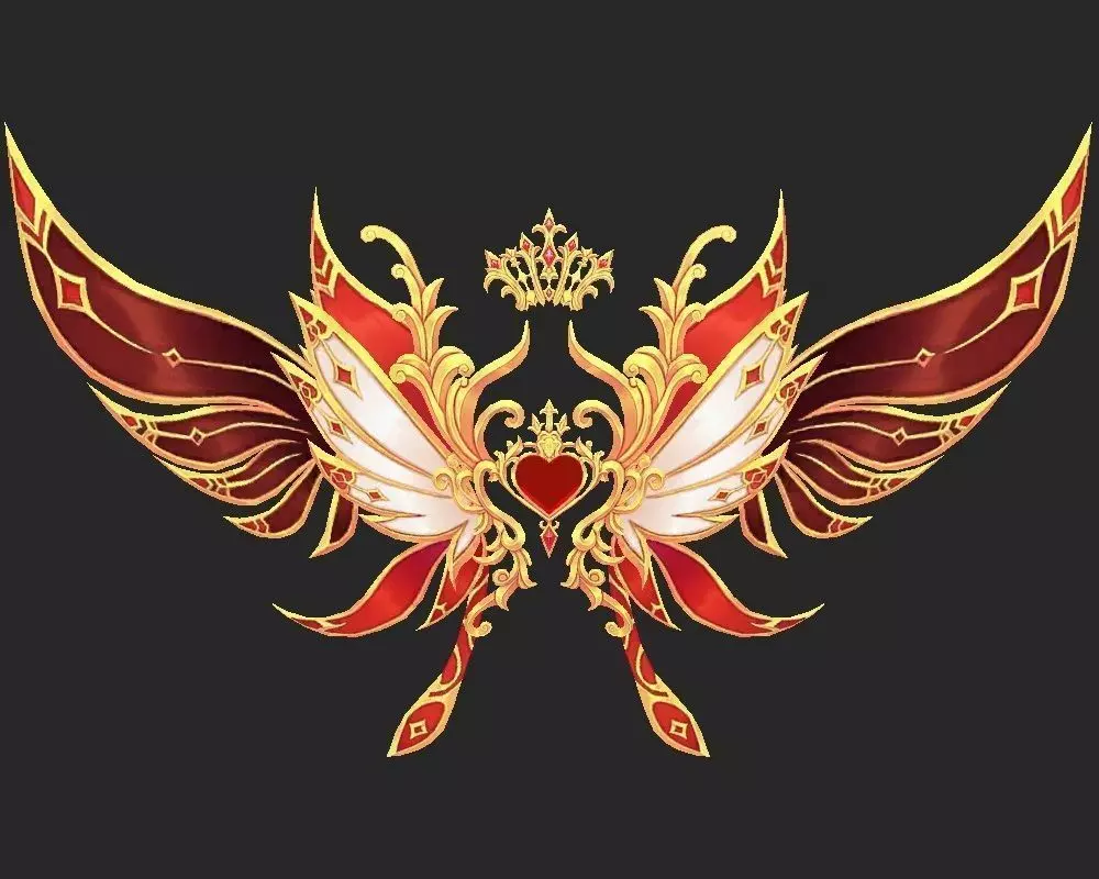 Wing 029 Low-poly 3D model_0