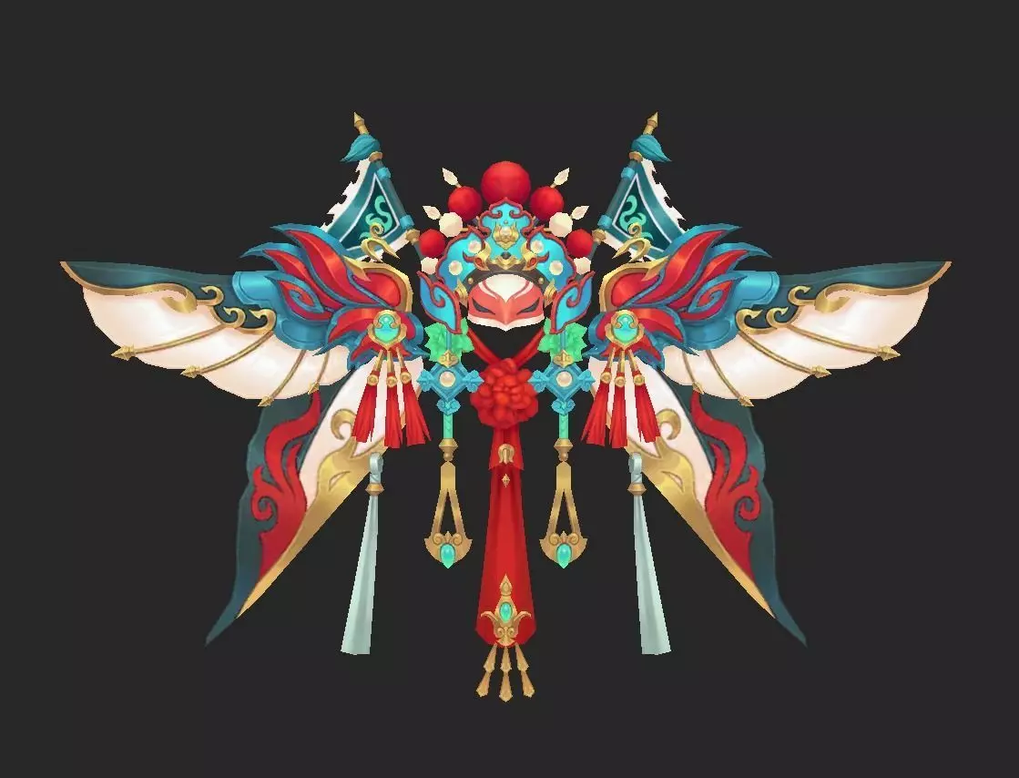 Wing 027 Low-poly 3D model_0