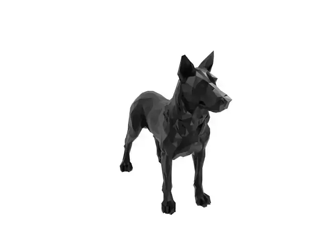 Dog Animal Low Poly