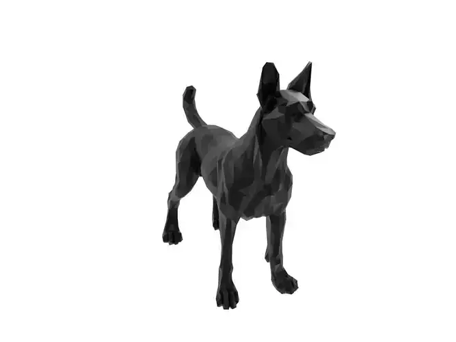Dog Animal Low Poly