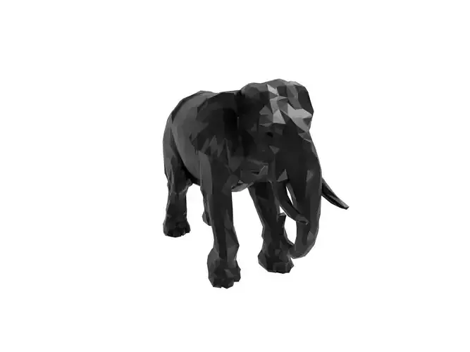 Elephant Animal Low Poly