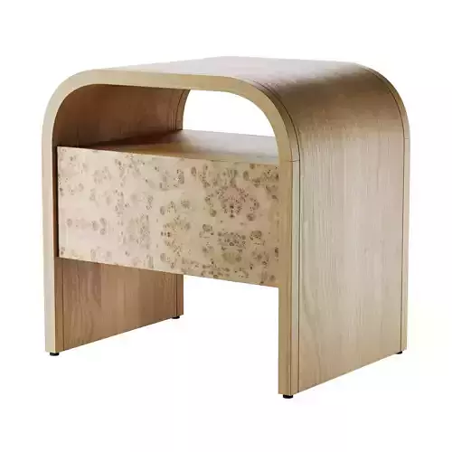  Crescent 1-Drawer Nightstand