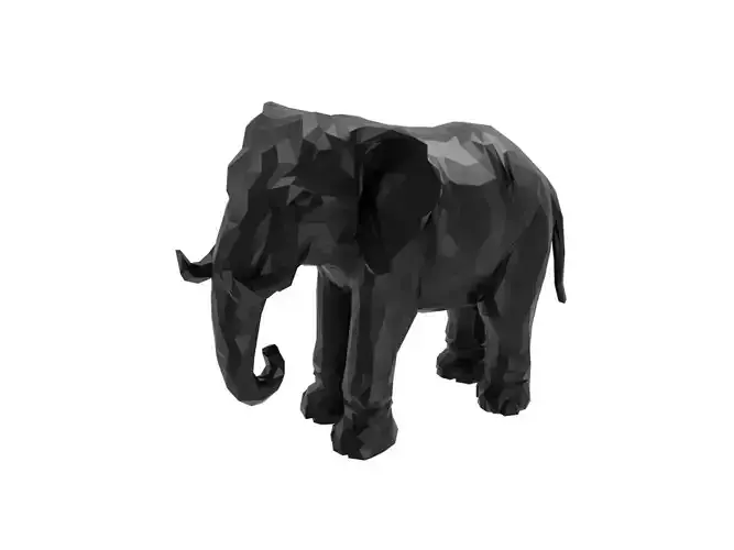 Elephant Animal Low Poly