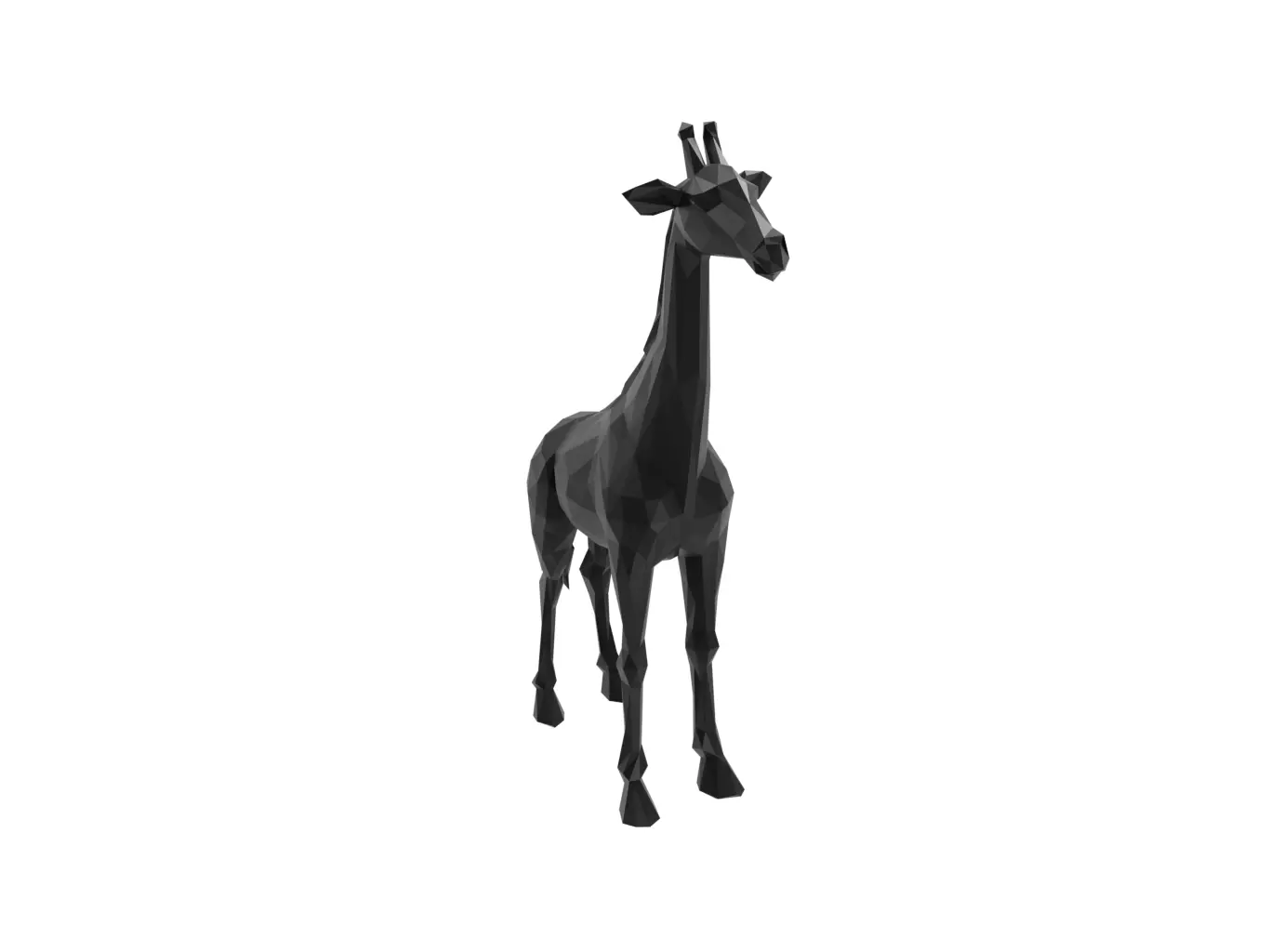 Giraffe Animal Low Poly 3D print model_0