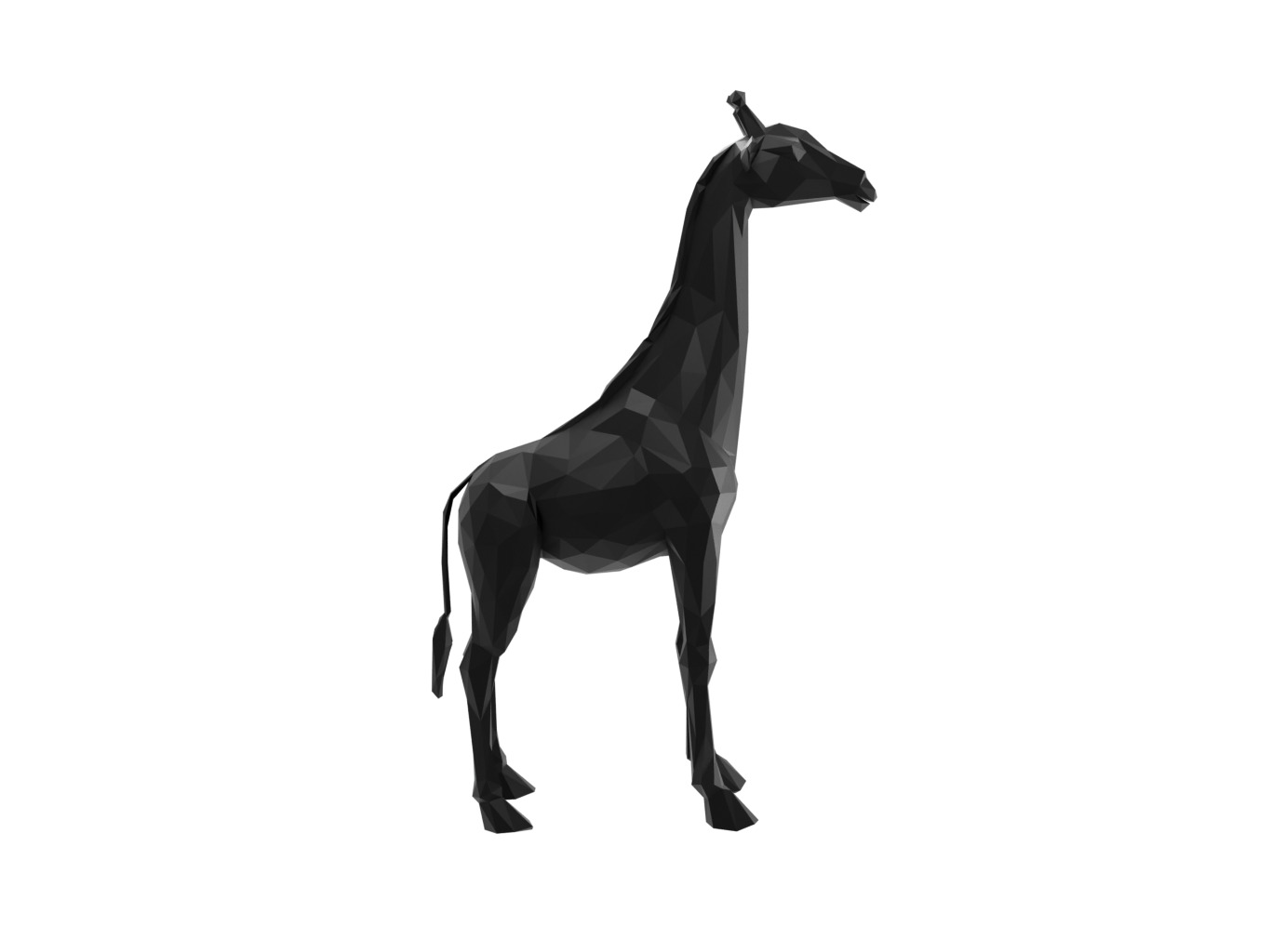 Giraffe Animal Low Poly 3D print model_2