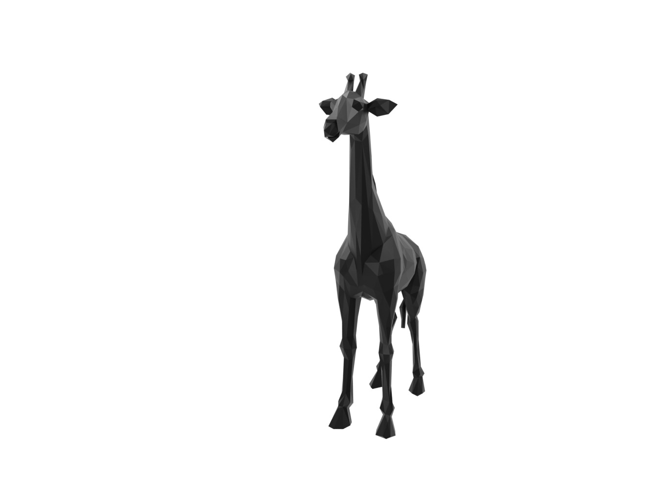 Giraffe Animal Low Poly 3D print model_1