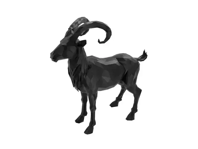 Goat Animal Low Poly