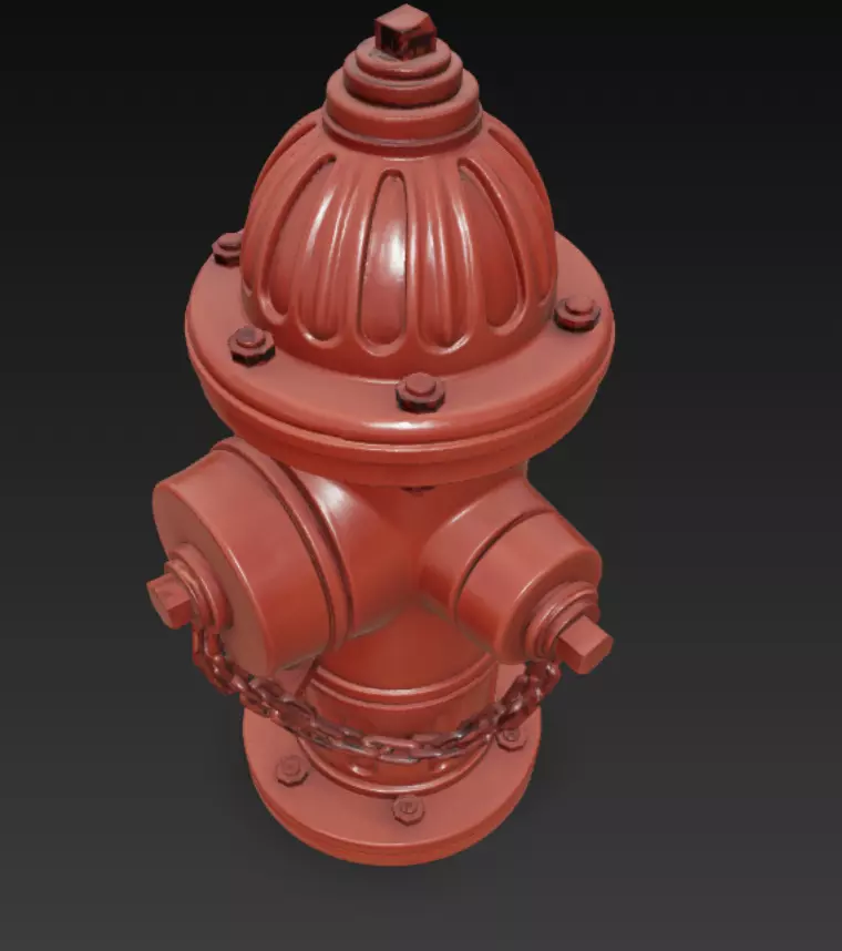 Classic Red Fire Hydrant 3D Model Free 3D model_0
