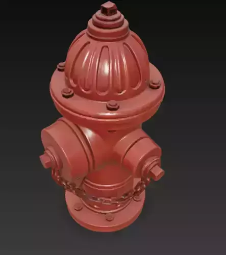 Classic Red Fire Hydrant 3D Model