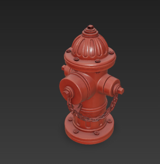 Classic Red Fire Hydrant 3D Model Free 3D model_4