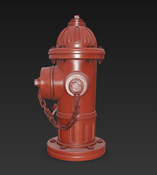 Classic Red Fire Hydrant 3D Model Free 3D model_2
