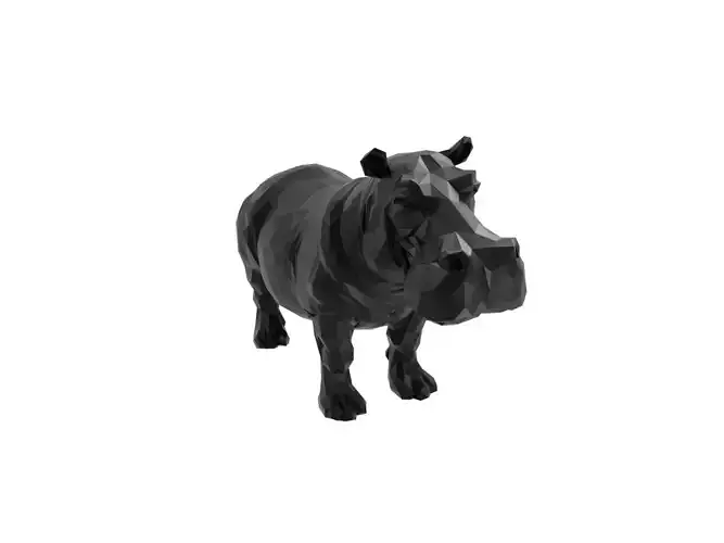 Hippopotamus Animal Low Poly