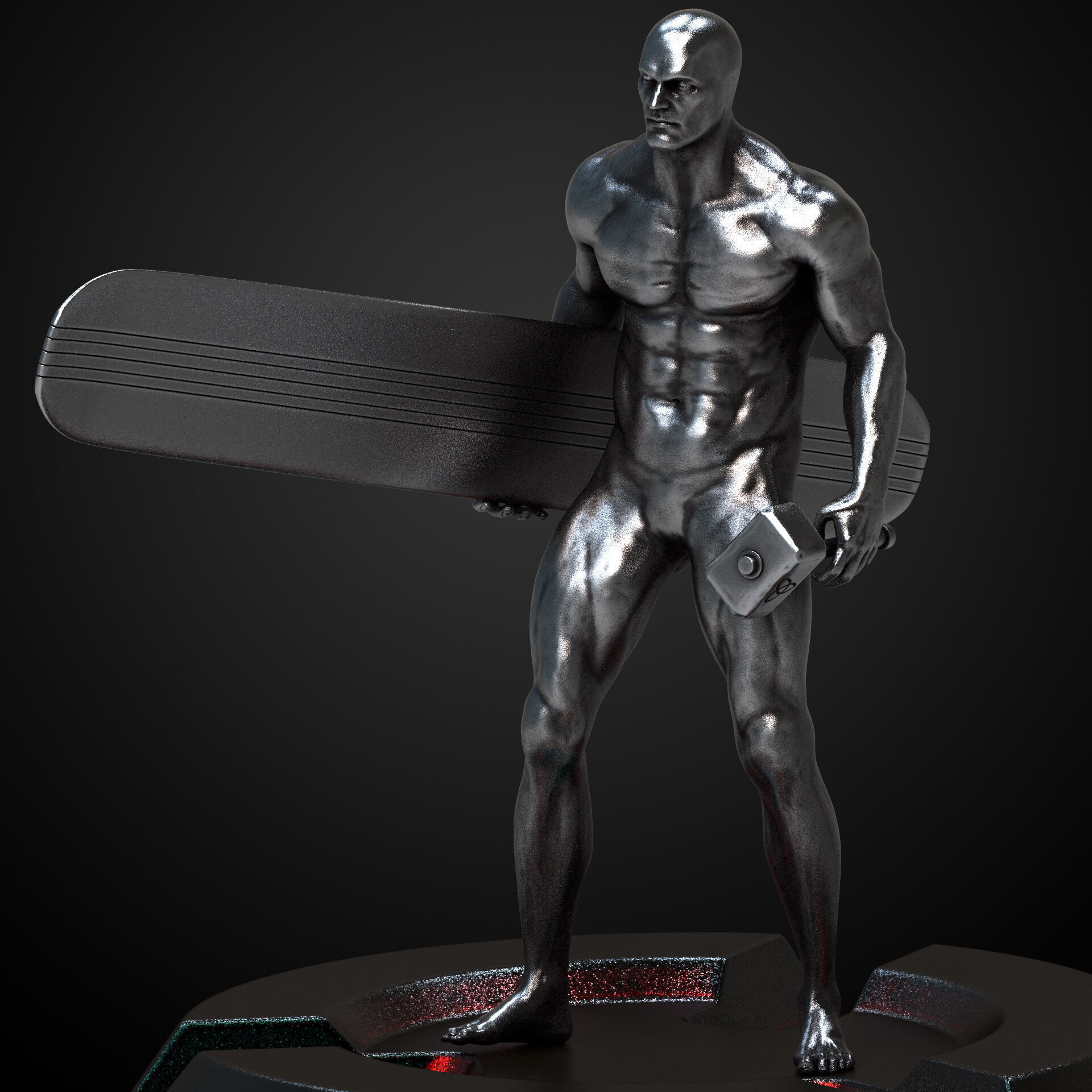 Silver surfer  3D print model_2