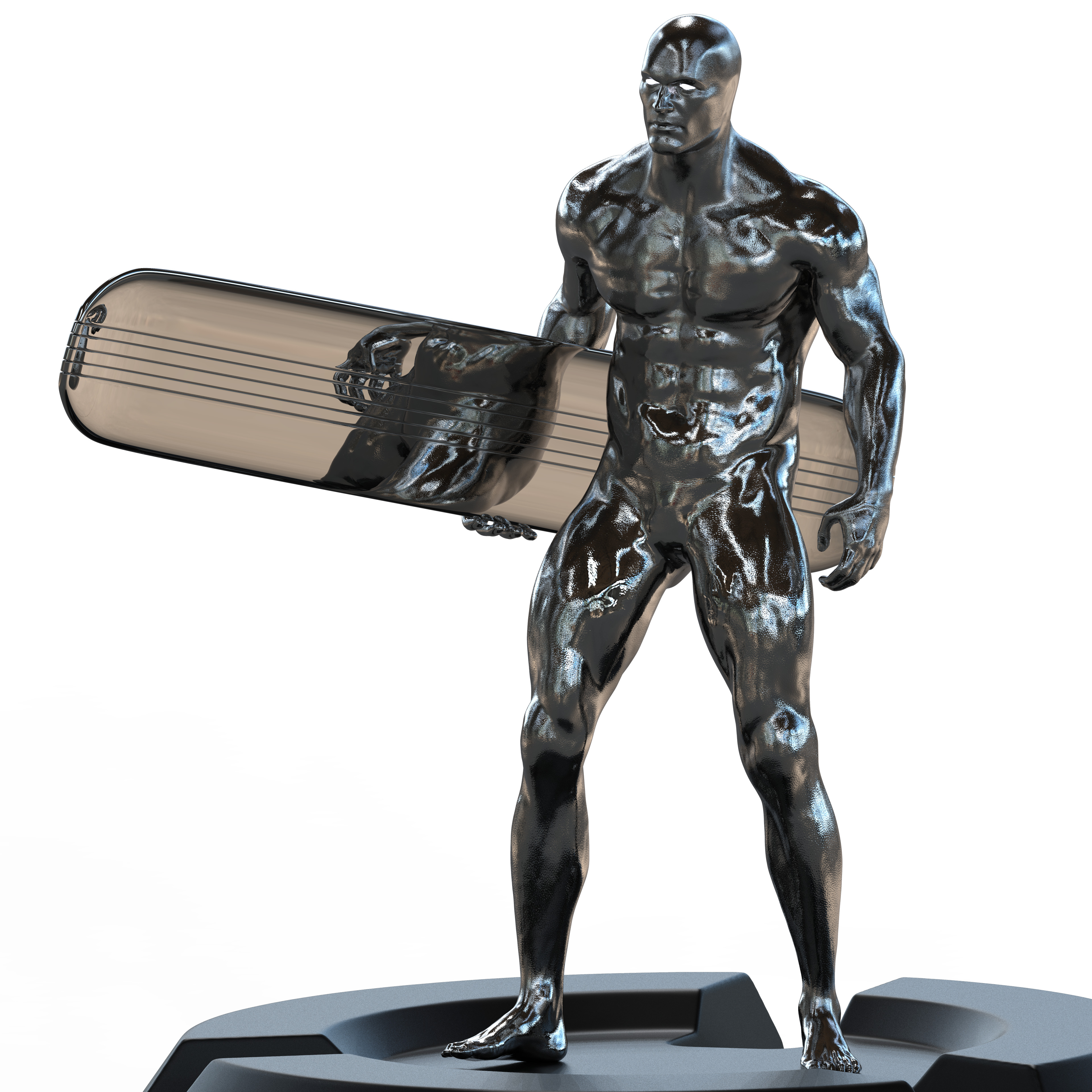 Silver surfer  3D print model_14