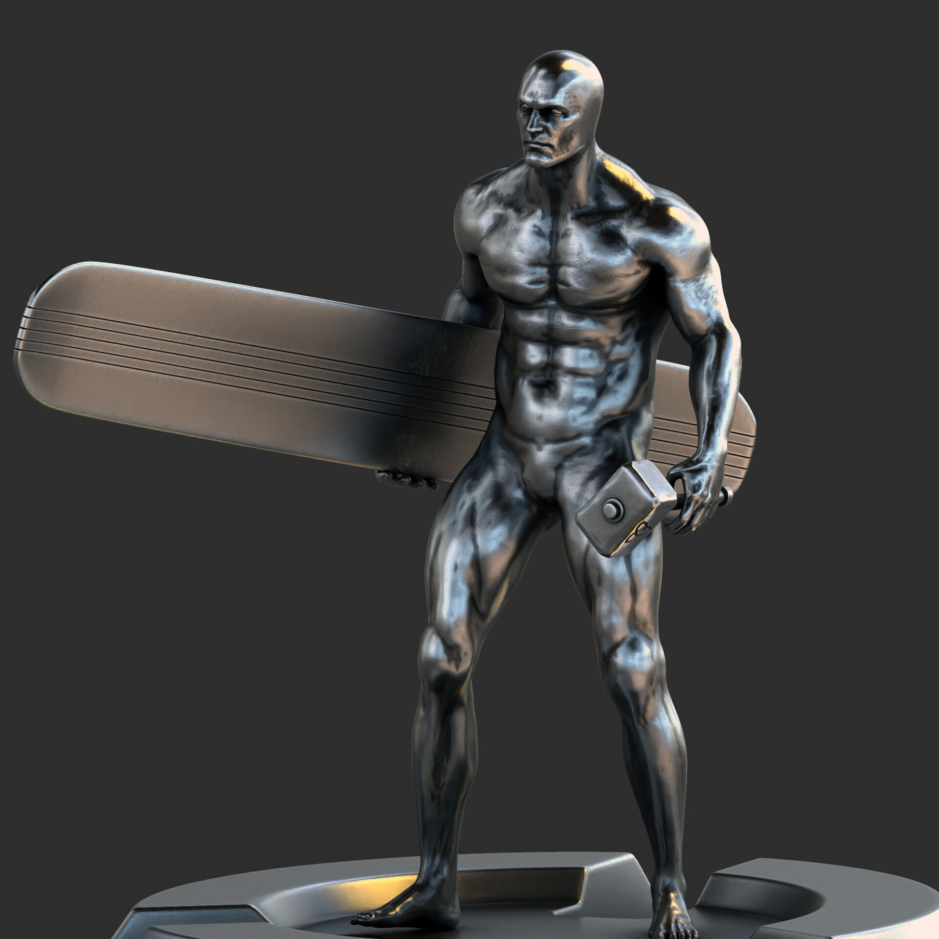 Silver surfer  3D print model_1