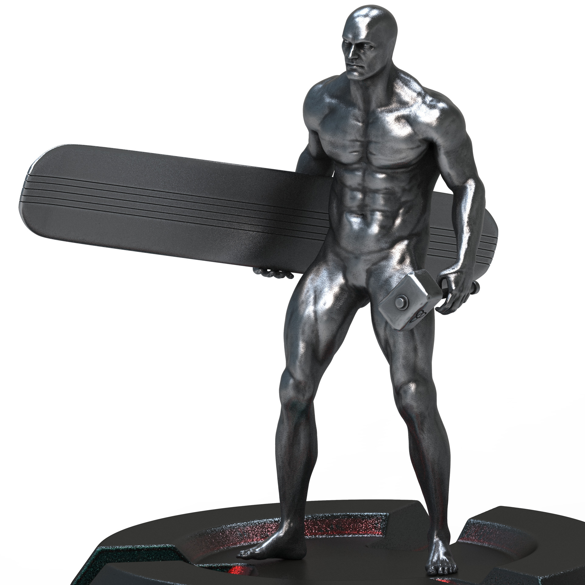 Silver surfer  3D print model_11