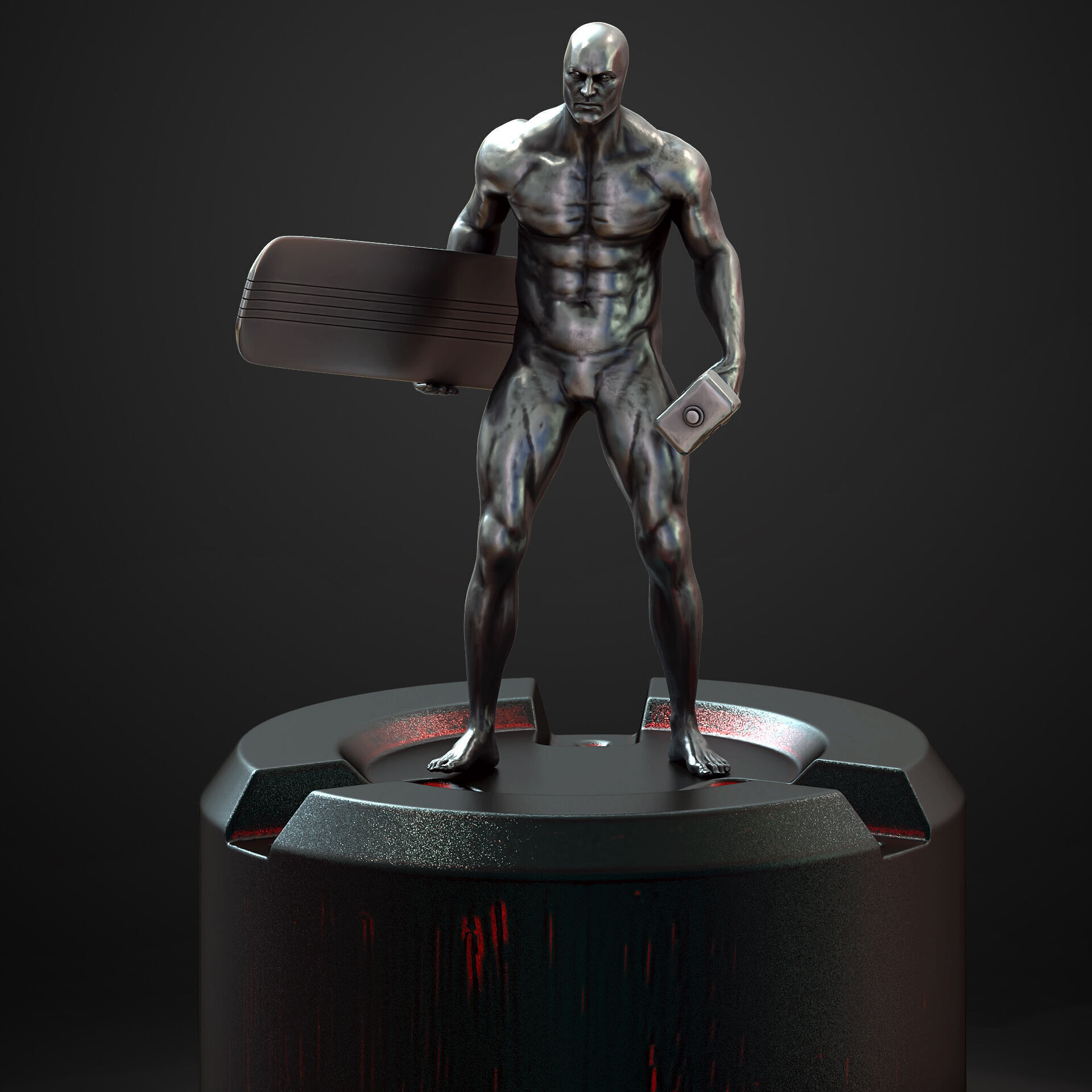 Silver surfer  3D print model_8