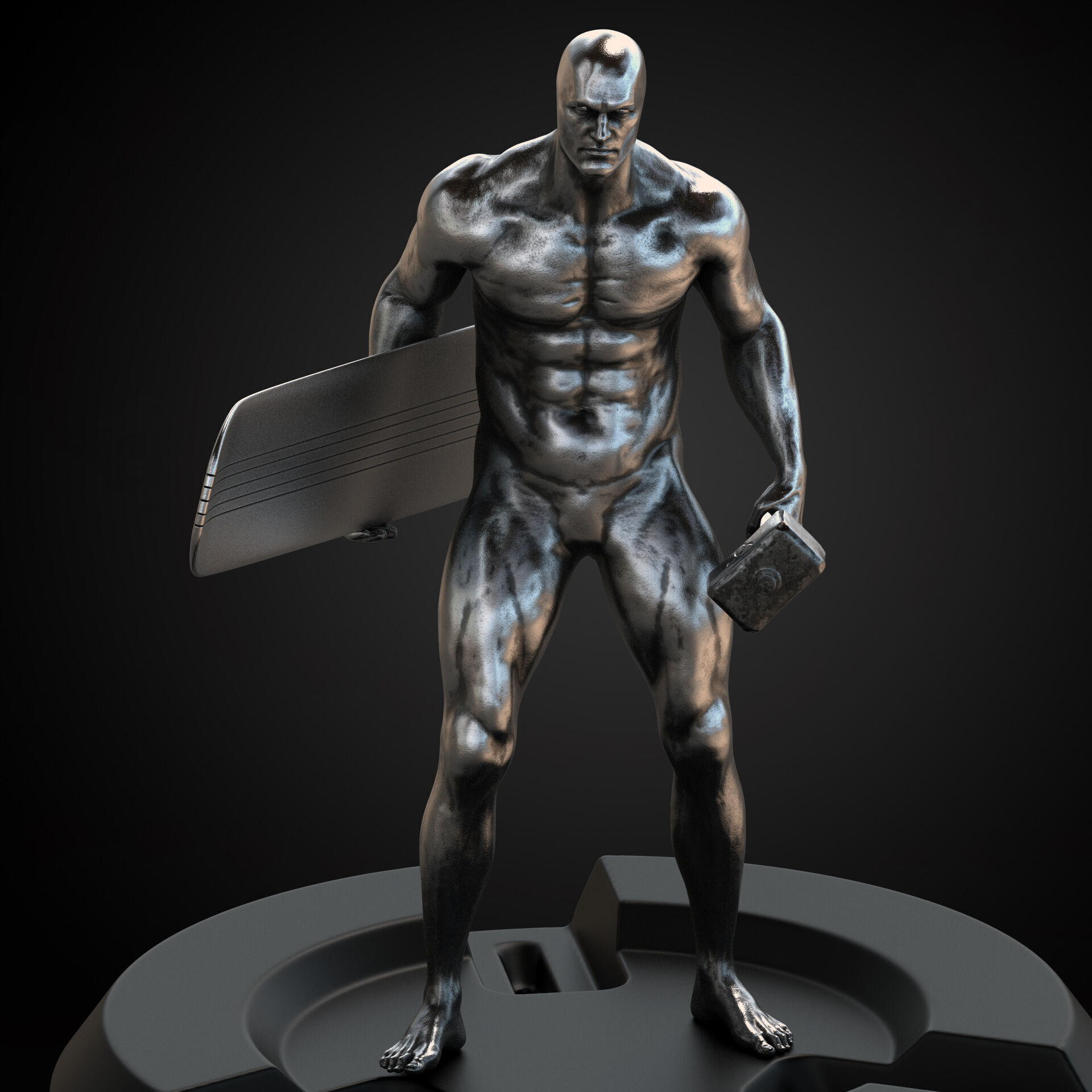Silver surfer  3D print model_6
