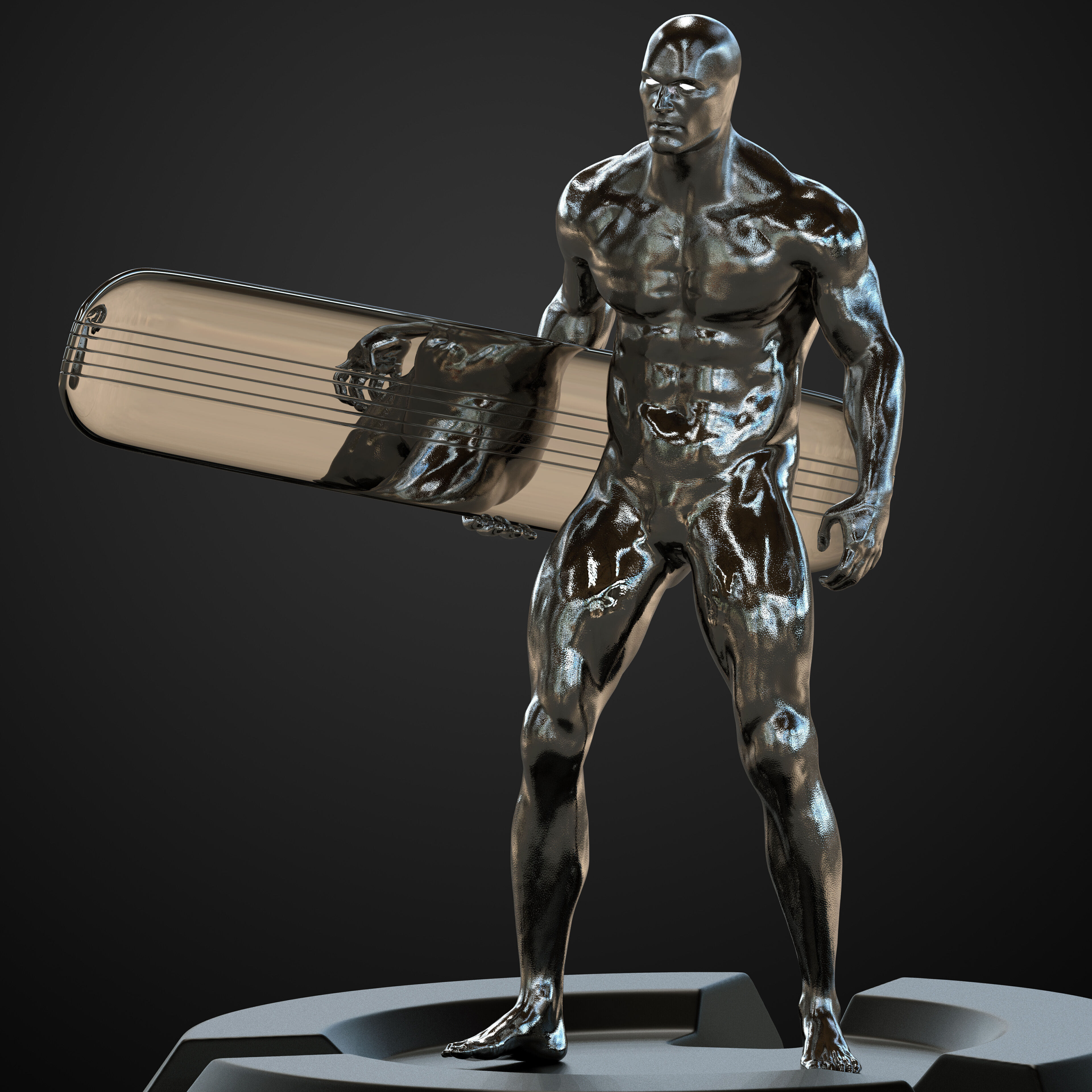 Silver surfer  3D print model_4