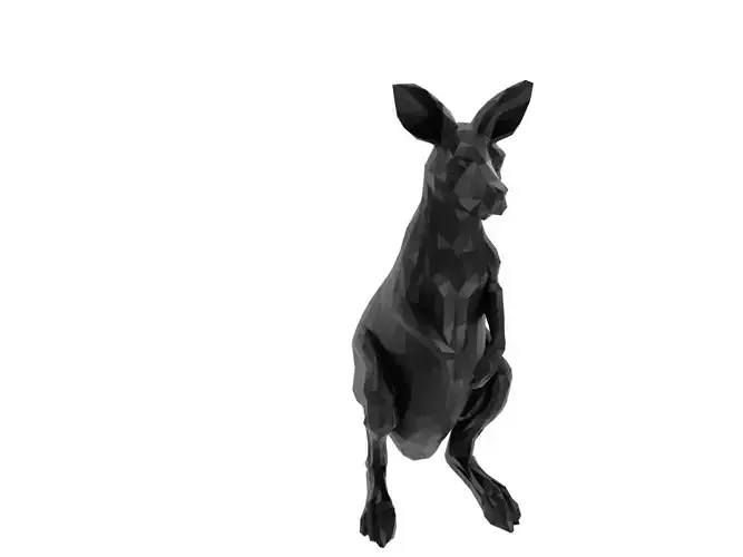 Kangaroo Animal Low Poly