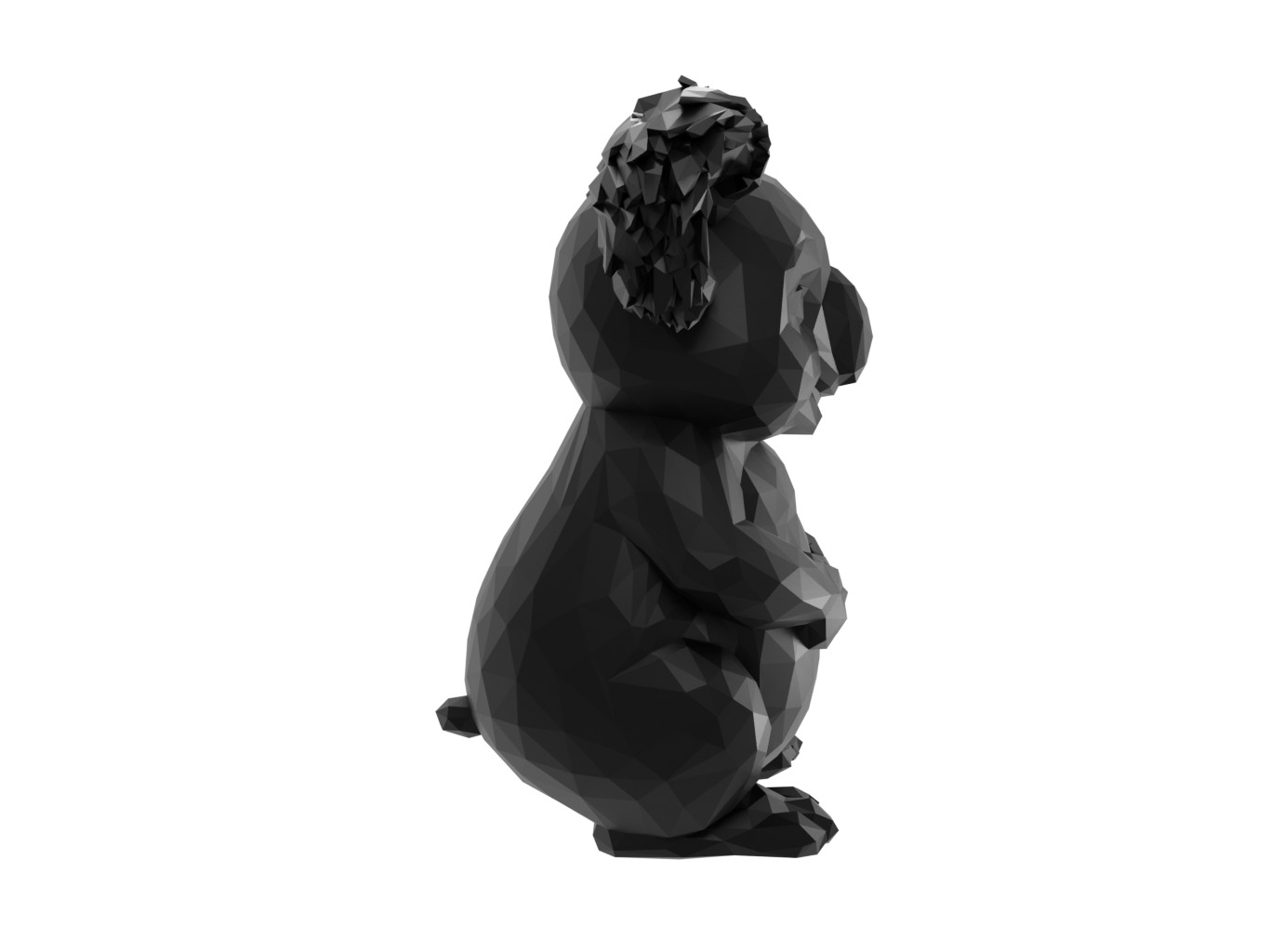 Koala Animal Low Poly 3D print model_2