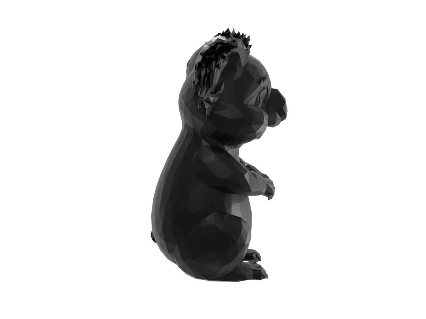 Koala Animal Low Poly 3D print model_2