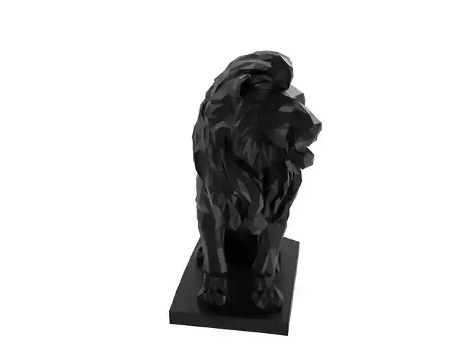 Lion Animal Low Poly