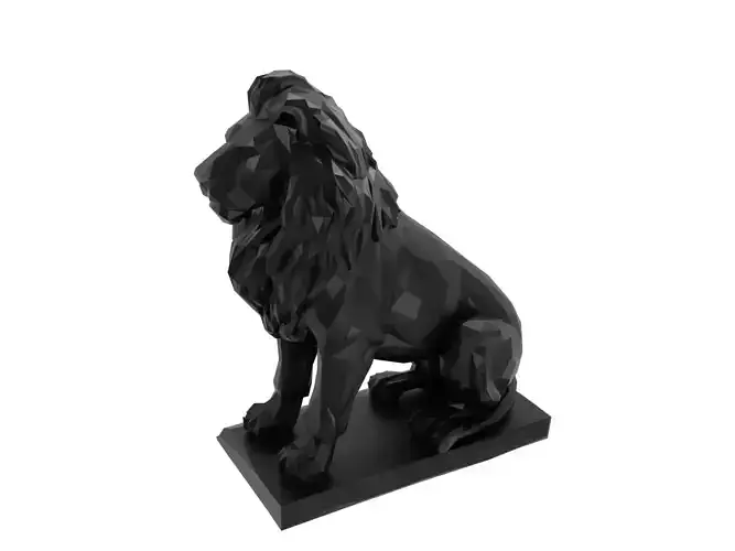 Lion Animal Low Poly