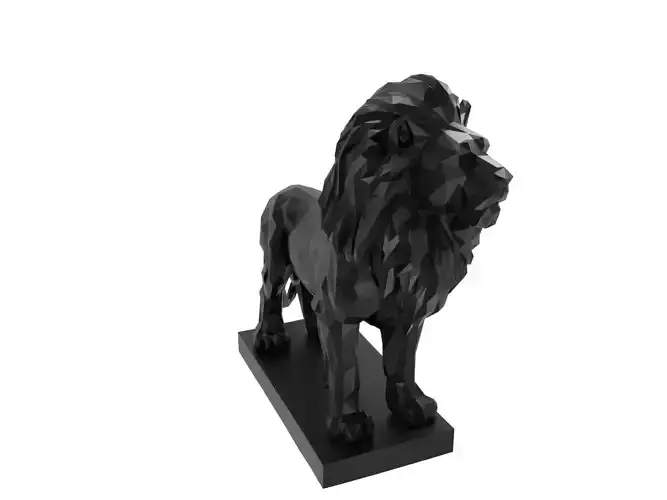 Lion Animal Low Poly