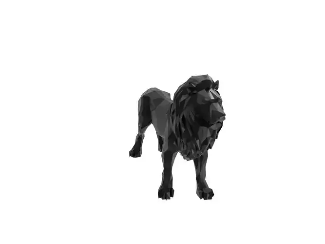 Lion Animal Low Poly