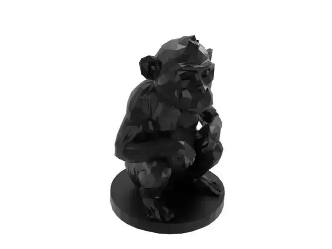 Monkey Animal Low Poly