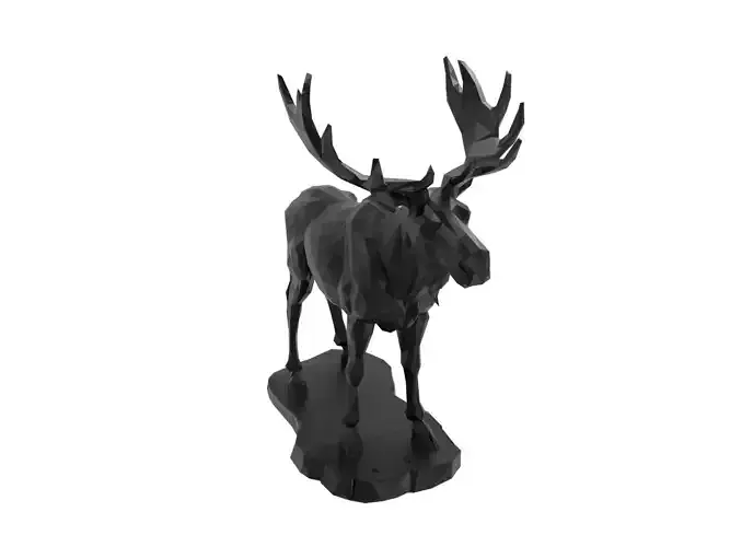 Moose Animal Low Poly