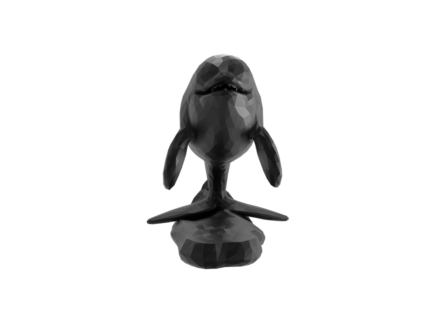 Orca Animal Low Poly 3D print model_2