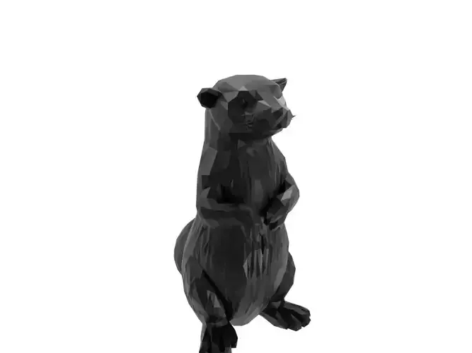 Otter Animal Low Poly